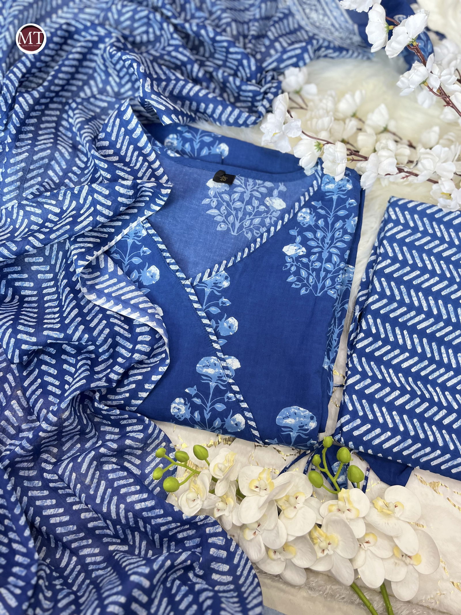 Mt Cotton Printed Designer Kurti With Bottom Dupatta Wholesale Price In Surat